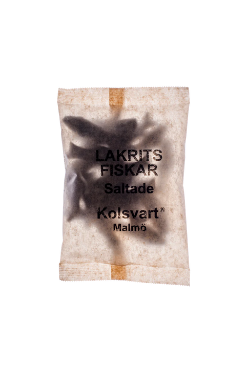 Kolsvart LAKRITSFISK Salt - Salt Licorice FISH 120g-Swedishness
