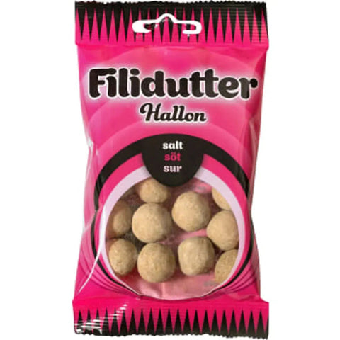 Konfekta Filidutter Hallon - Raspberry Hard Salty Liquorice - 65 g-Swedishness