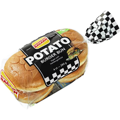 Korvbrödsbagarn Potato Burger Bun - Potato Burger Bun - 280 g-Swedishness