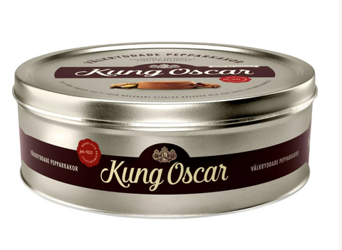 Kung Oscar Välkryddade Pepparkakor Plåtburk - Gingerbread Tinbox Original - 300g-Swedishness