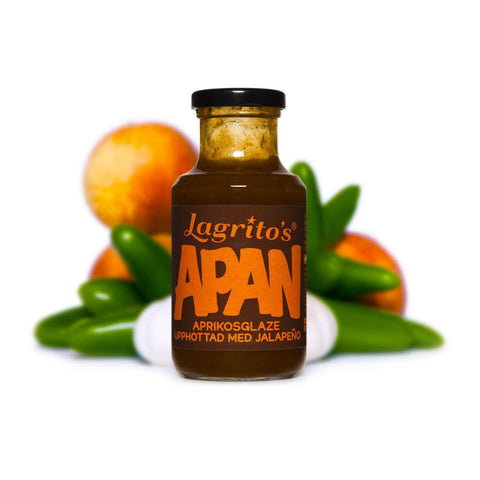 LAGRITOS APAN Aprikos glaze upphottad med jalapeño - Apricot glaze heated with jalapeño - 300g-Swedishness