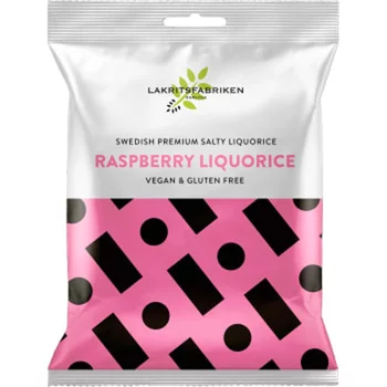 Lakritsfabriken Premium Raspberry Salty Licorice Gluten-free - 100 g-Swedishness