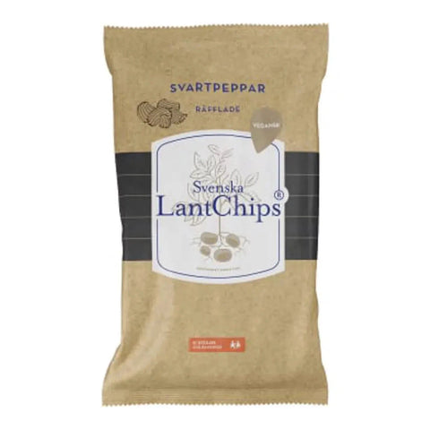 Lantchips Svartpeppar - Black Pepper Chips 200 g-Swedishness