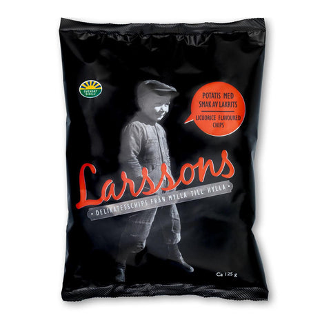 Larssons Chips Lakrits - Crisps Licorice 125 g-Swedishness