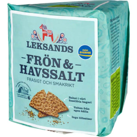 Leksands Knäcke Trekant Frön Havssalt - Triangle Seeds Sea Salt crispbread - 200 g-Swedishness