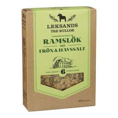 Leksands Tunnknäcke Ramslök & Frön - Thin crackers Onions & Seeds 180g-Swedishness