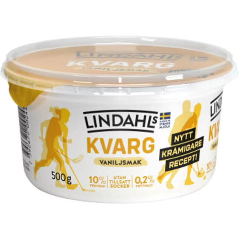 Lindahls Kvarg Vaniljsmak 0,2% - Cottage cheese Vanilla flavor 0.2%- 500 g-Swedishness