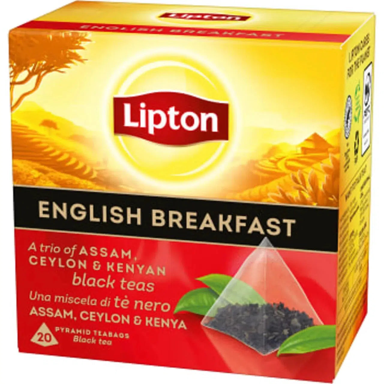Breakfast Pyramids Lipton Te Svart English Breakfast Pyramid - English Breakfast Pyramid ...
