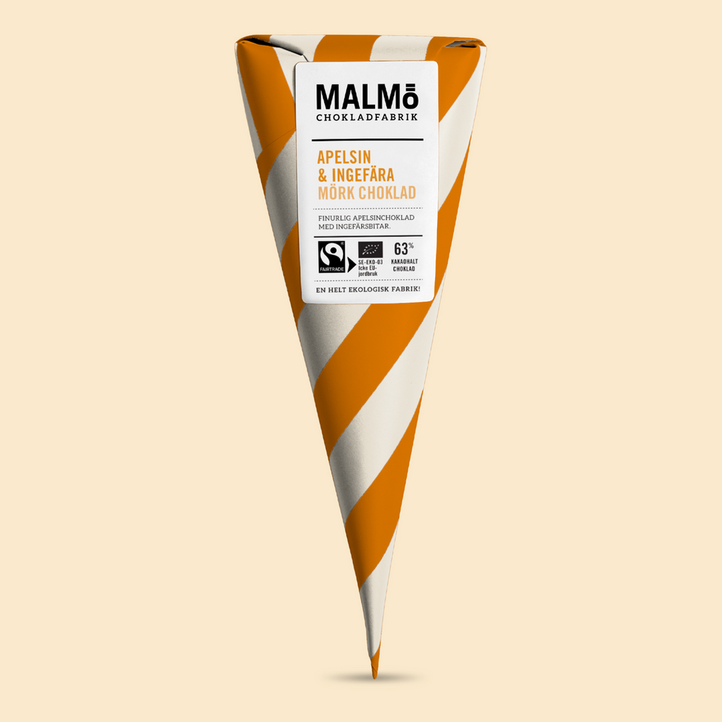 Malmö Chokladfabrik Strut - Orange & Ginger Dark Chocolate - 90 g-Swedishness