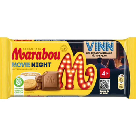 Marabou Chokladkaka Movie Night Kaffesmak & Digestive LTD - Chocolatecake Movie Night - 185 g-Swedishness