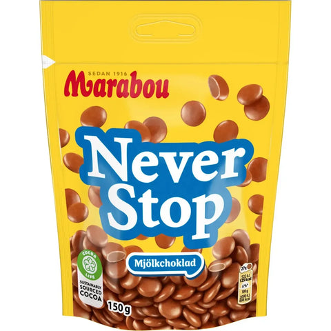 Marabou Chokladpåse Never Stop -Chocolate bag Never Stop - 150g-Swedishness