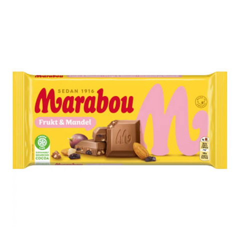 Marabou Frukt & Mandel - Fruit & Almonds Chocolate 200 g-Swedishness