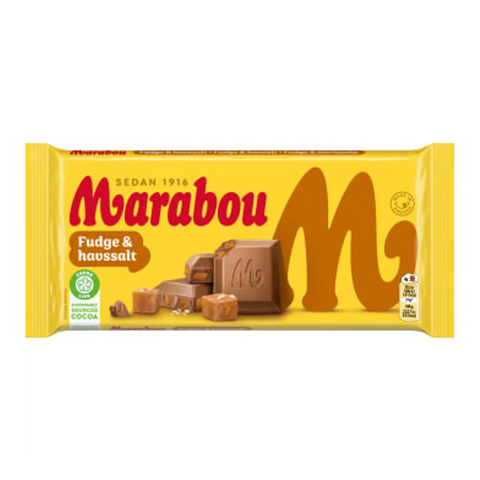 Marabou Fudge & Havssalt - Milkchocolate with Fudge & Seasalt 185 g-Swedishness