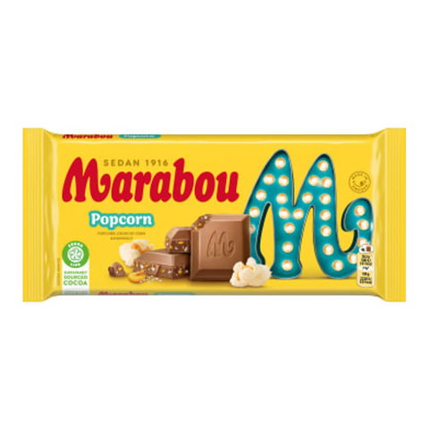 Marabou Popcorn - Milk Chocolate with popcorn 185 g-Swedishness
