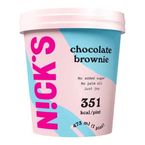 Nick's Glass Chocolate Brownie - Ice Cream Chocolate Brownie  - 473ml-Swedishness
