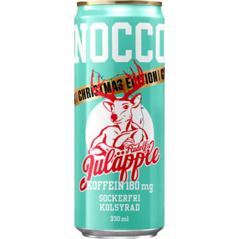 Nocco Juläpple - Christmas apple, Carbonated Soda with Caffeine 33cl-Swedishness