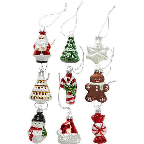 Nordic Season Julgranshängen - Christmas tree pendants 9-p-Swedishness