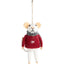 Nordic Season Julhänge Mus m tröja - Xmas pendant Mouse with sweater 13 cm-Swedishness