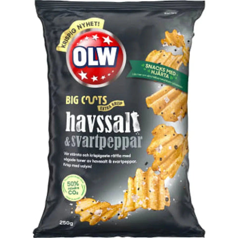 OLW Havssalt Svartpeppart - Sea Salt Black Pepper - 250 g-Swedishness
