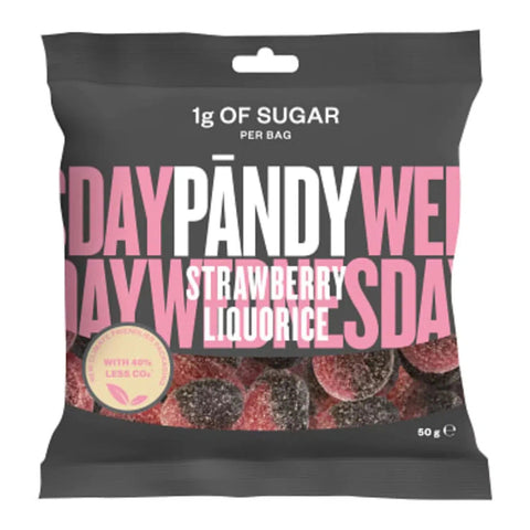 Pändy Godis Strawberry Liquorice - Candy Strawberry Liquorice - 50g-Swedishness