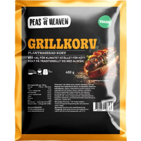 Peas of Heaven Vegan Grillkorv - Vegan Grilled Sausage - 400g-Swedishness