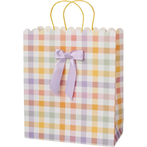 Presentpåse Bow flerfärgad - Giftbag Bow multicolor 19x22cm-Swedishness