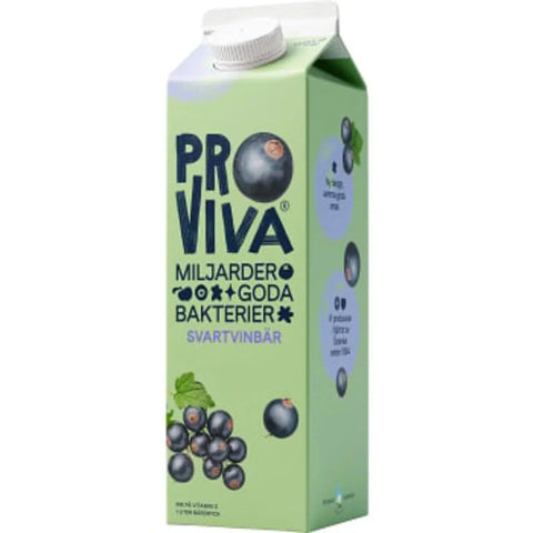 ProViva Fruktdryck Svartvinbär - Blackcurrant Fruitdrink - 1L-Swedishness