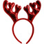 Rött Diadem med renhorn - Diadem with reindeer horns red 23cm-Swedishness