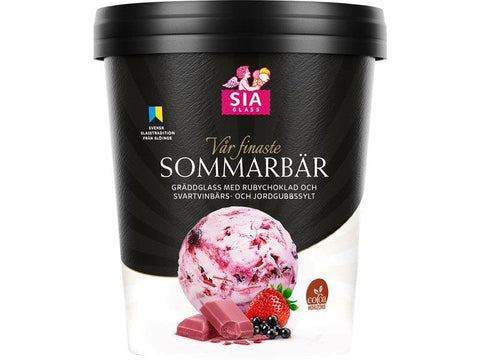 SIA GLASS Gräddglass Sommarbär - Ice cream Summerflavour - 500ml-Swedishness