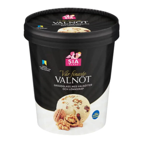 SIA GLASS Gräddglass Vår Finaste Valnöt  - Ice cream Our Finest Walnut - 500ml-Swedishness