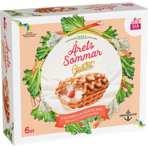SIA Glass Sommar Glassbåt Rabarber och Kardemumma - Summer ice cream 6-p-Swedishness