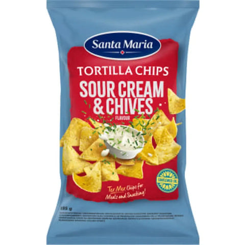 Santa Maria Tortilla Chips Sour Cream and Chives - Tortilla Chips- 185g-Swedishness