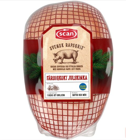 Scan Färdigkokt Julskinka av Rapsgris - Christmas Ham pre-boiled 1.9 kg-Swedishness