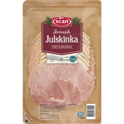 Scan Svensk Julskinka Kokt Skuren - Christmas Ham sliced, cooked 400 g-Swedishness