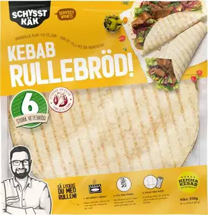 Schysst käk Kebabrullebröd - Kebab rolls 500 g-Swedishness