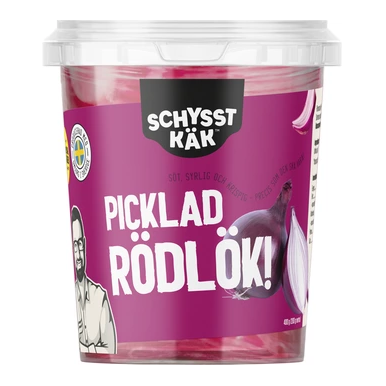 Schysst käk Picklad rödlök - Pickled red onion 300 g-Swedishness