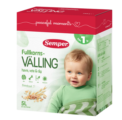Semper Fullkornsvälling 1 år - Milk Gruel Wholegrain 1 year 5L-Swedishness