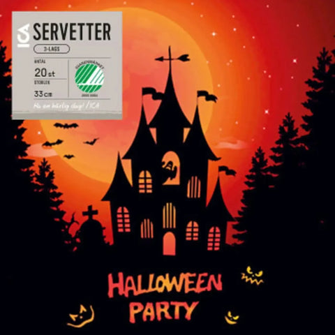 Servett 33cm Halloween - Napkin 33cm Halloween 20-p-Swedishness