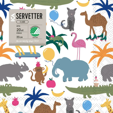 Servett Fun - Napkin Fun 33cm, 20-p-Swedishness