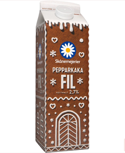 Skånemejerier Pepparkaka Filmjölk 2,7% - Sour Milk 1l-Swedishness