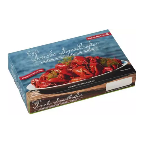Smålandskräftan Frysta Signalkräftor - Frozen Cooked Swedish Crayfish 500 gr-Swedishness