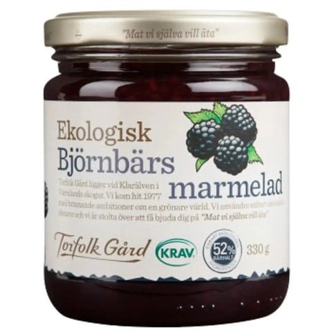 Torfolk Gård Björnbärsmarmelad KRAV - Blackberry jam - 330g-Swedishness