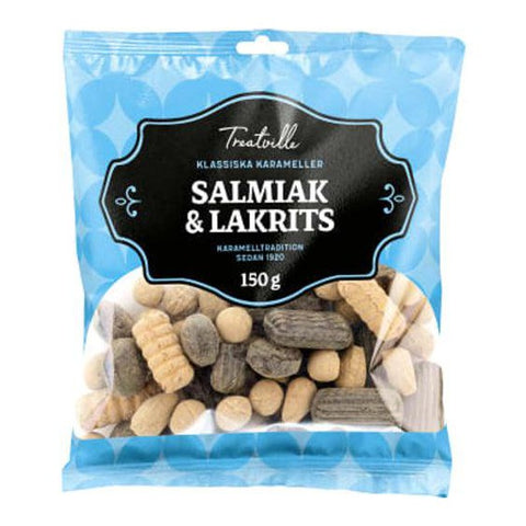 Treatville Salmiak & Lakrits - Salmiak & Liquorice 170 g-Swedishness