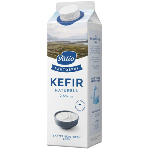 Valio Kefir Naturell Laktosfri 2,5% – Natural Lactose-Free Kefir 2.5% - 1000g-Swedishness