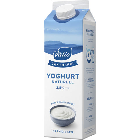 Valio Yoghurt Naturell Laktosfri 2,5% – Natural Lactose-Free Yogurt 2.5% - 1l-Swedishness