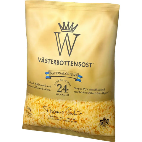 Västerbottensost Ost Riven 24mån - Cheese Grated 24 months - 120g-Swedishness