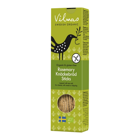 Vilmas Rosemary Knäckebröd Sticks EKO - Rosemary Crispbread Sticks Gluten-free 120g-Swedishness