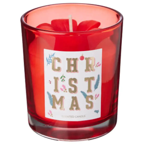 Xmas candle Leo, röd - Scented candle red-Swedishness