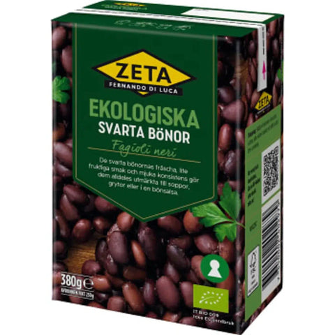 Zeta Bönor Svarta Ekologisk - Beans Black Organic - 380g-Swedishness