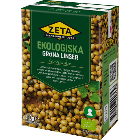 Zeta Gröna Linser Ekologiska – Organic Green Lentils - 380g-Swedishness